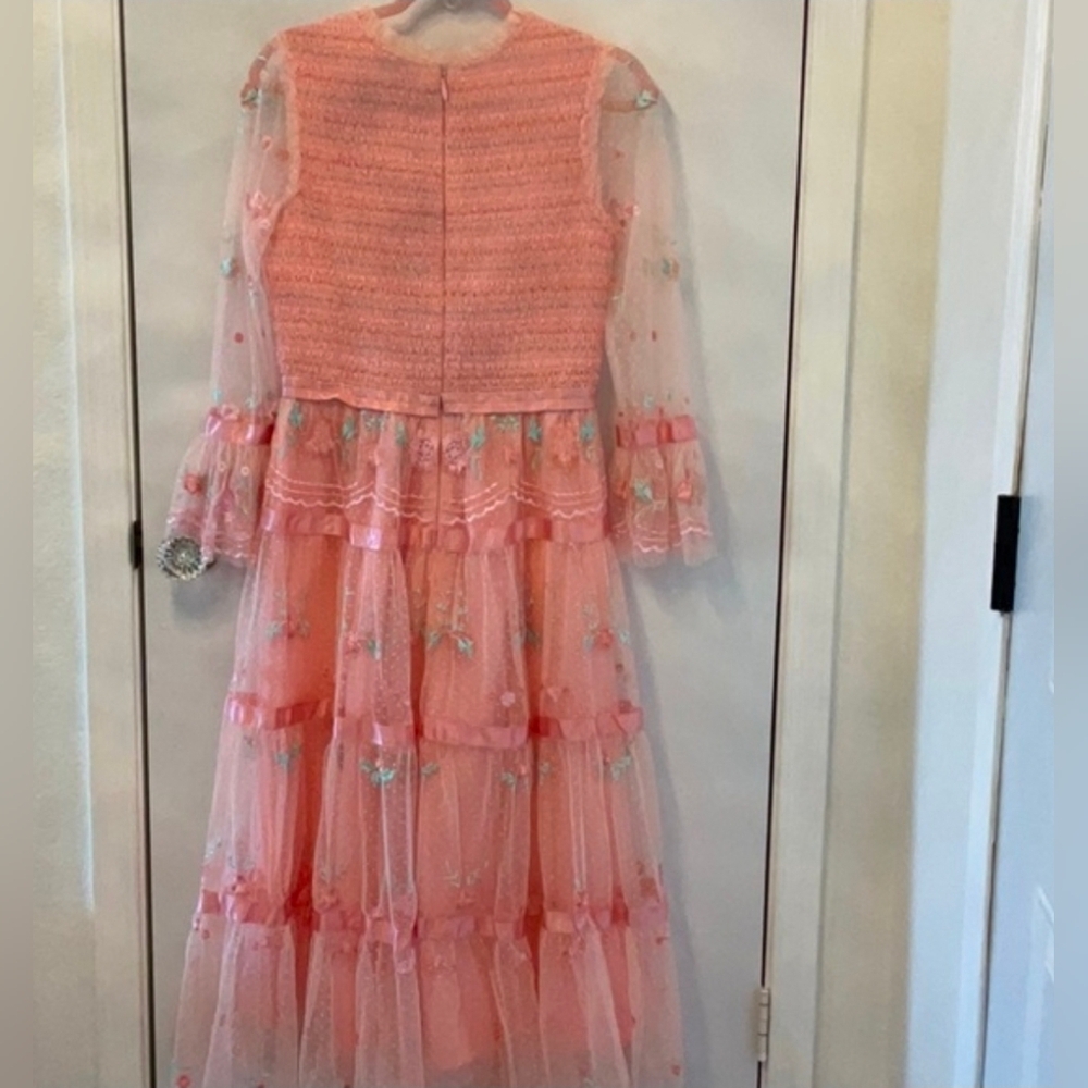 Ivy City Co.  Elegant Pink Floral Women's Dress M - Picture 2 of 3